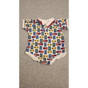 Vtg Circo Shirt Infant Boys 24 Months White Red Blue Yellow Star Pattern 90s‎